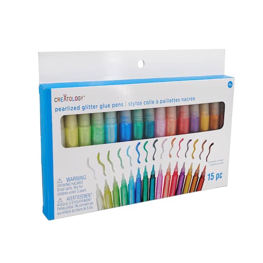 12 Packs: 15 ct. (180 total) Pearlized Glitter Glue Pens by Creatology™